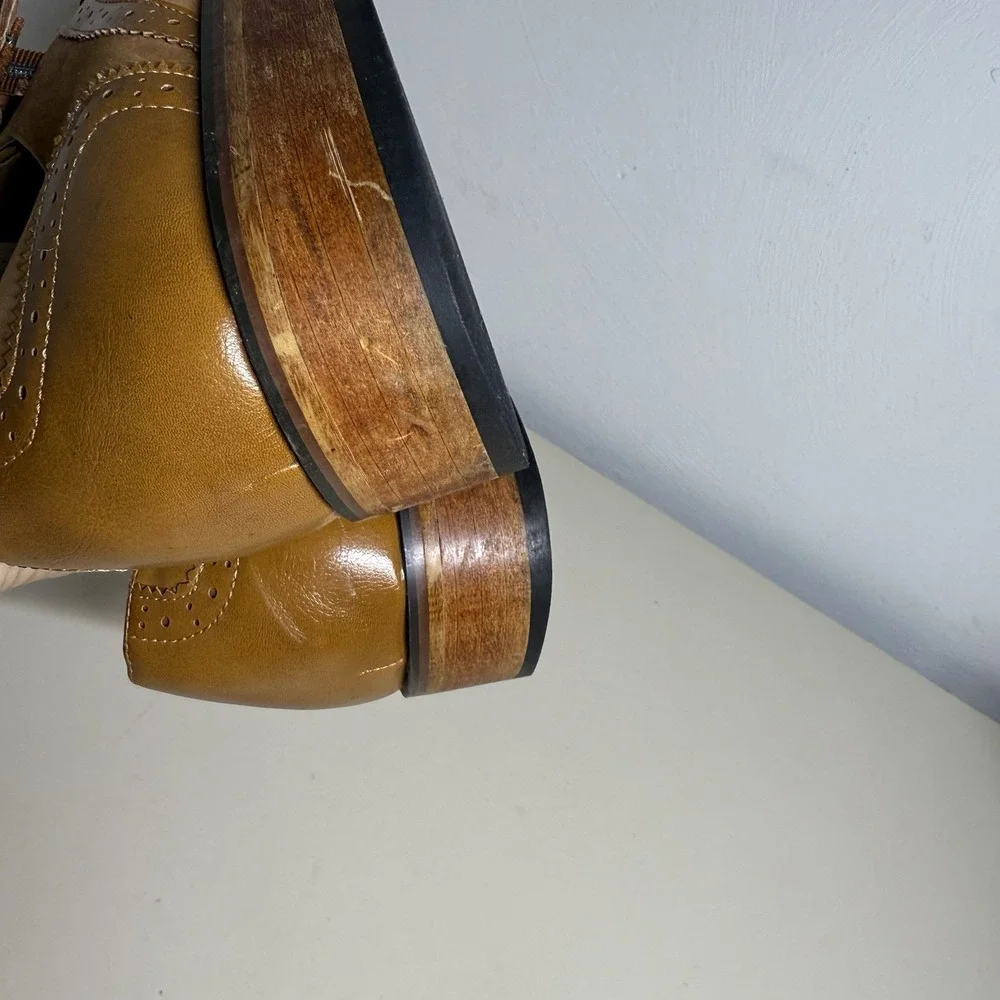 Gino Vitale Tan Double Monk Strap Dress Leather Suede Loafers / Men's Size 12